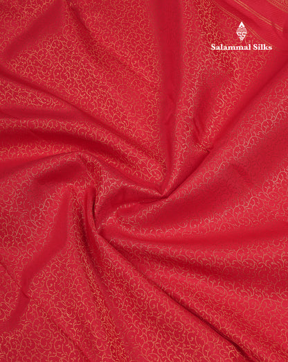 Beautiful Redish Maroon Pure Kanjivaram Silk Saree With Traditional Evening Morning Border