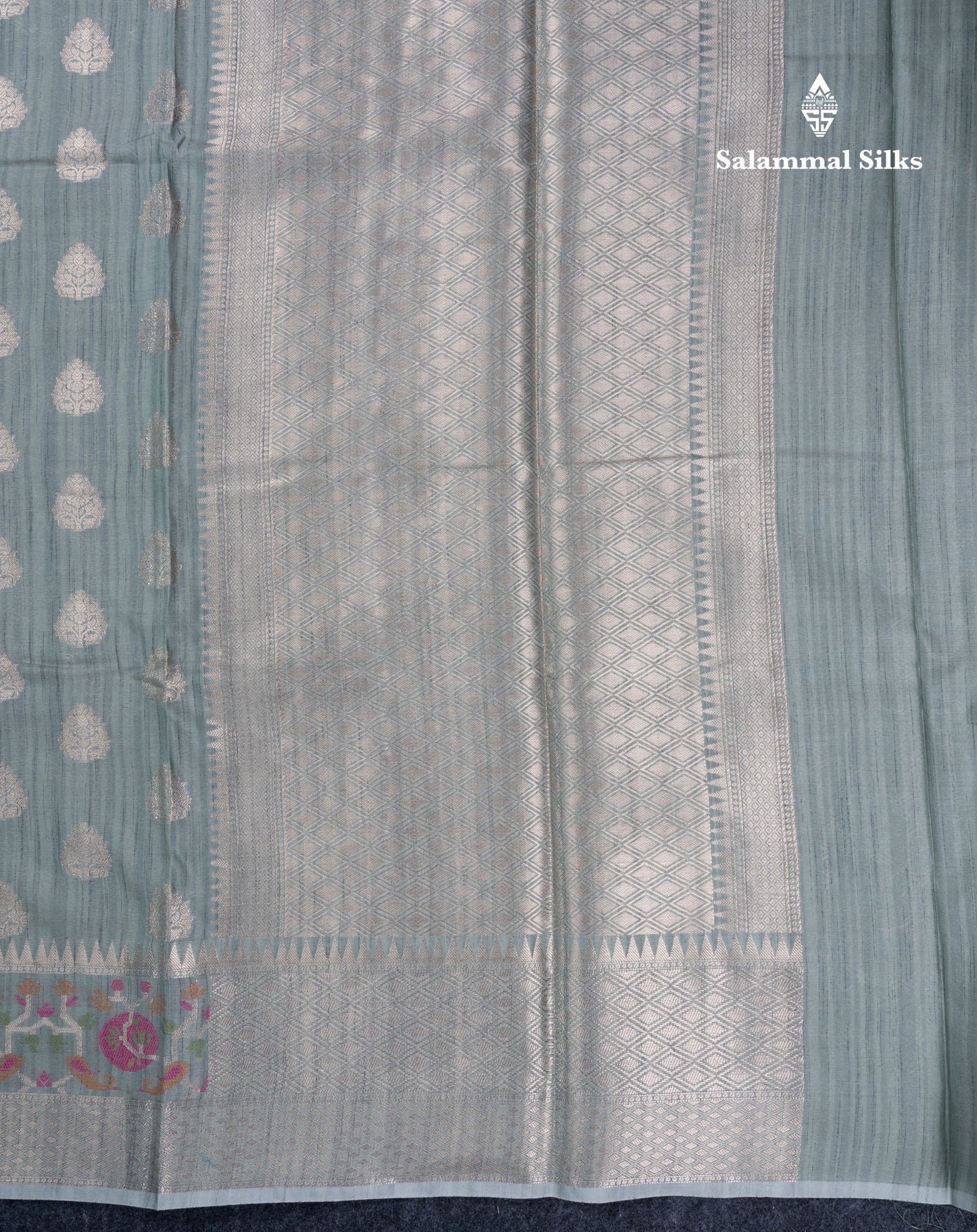 Baby Pink Semi Tussar Fancy Saree With Blouse