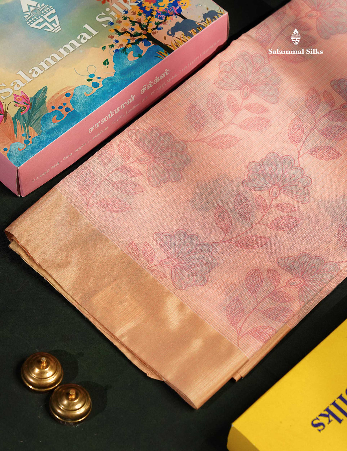 Beautiful Pastel Blue Kota Cotton Fancy Saree With Contrast Sandal Plain Border