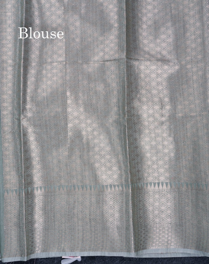 Baby Pink Semi Tussar Fancy Saree With Blouse