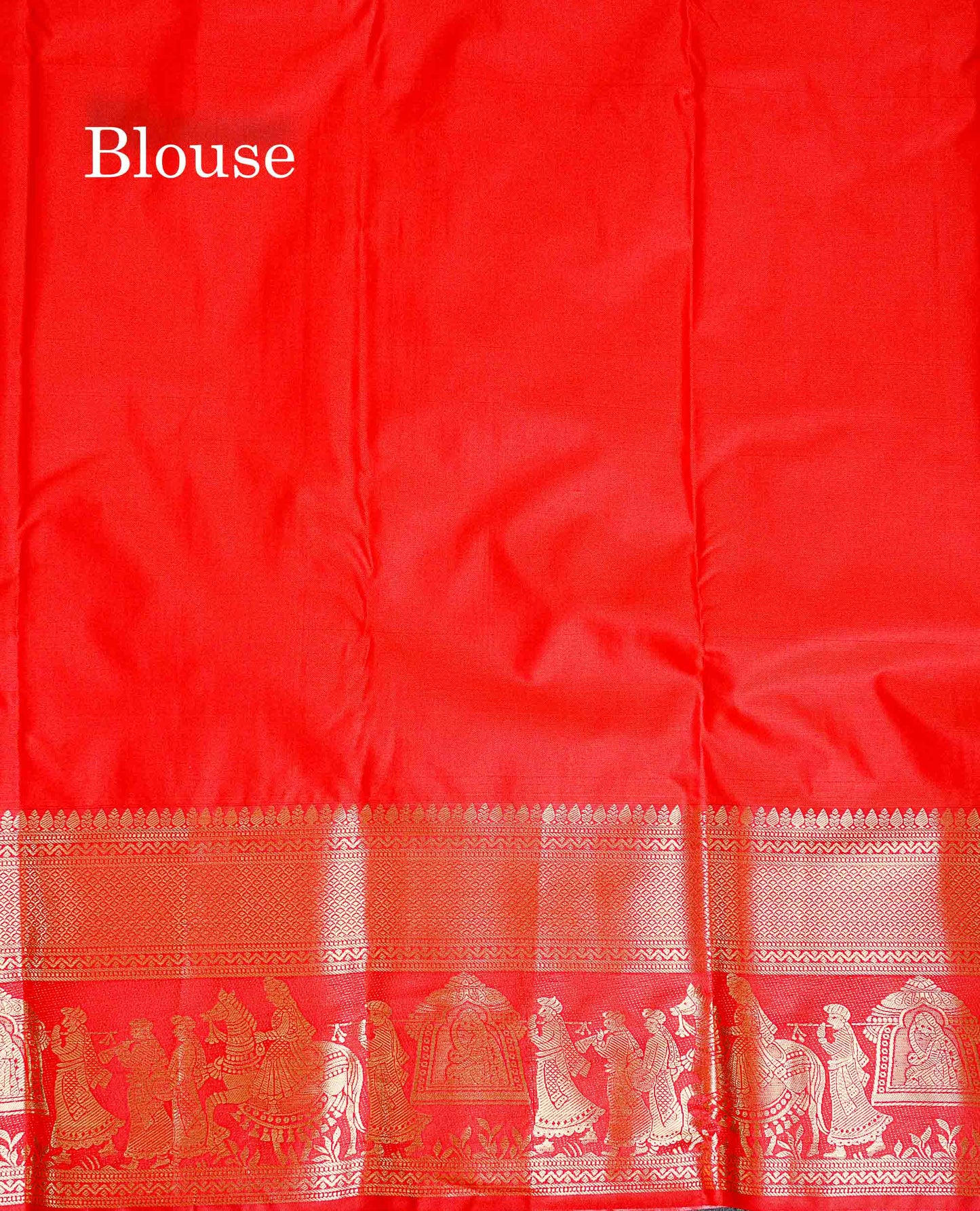 Semi Silk Saree - Chilly Red Checks With Traditional Buttas Along With Evening Morning Pallakku Border