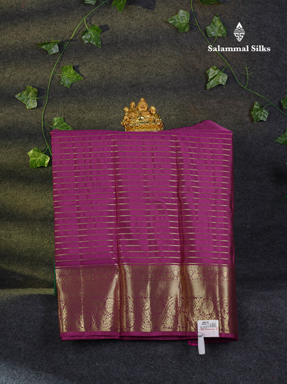 Beautiful Pure Silk Pattu Pavadai Small Checks (Dark Maroon) With Pink Blouse 27"