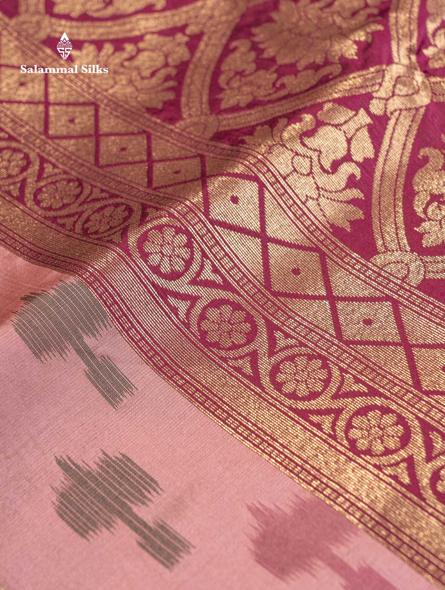 Beautiful Blue Ekkat Design Semi Silk Saree With Contrast Violet Fancy Border