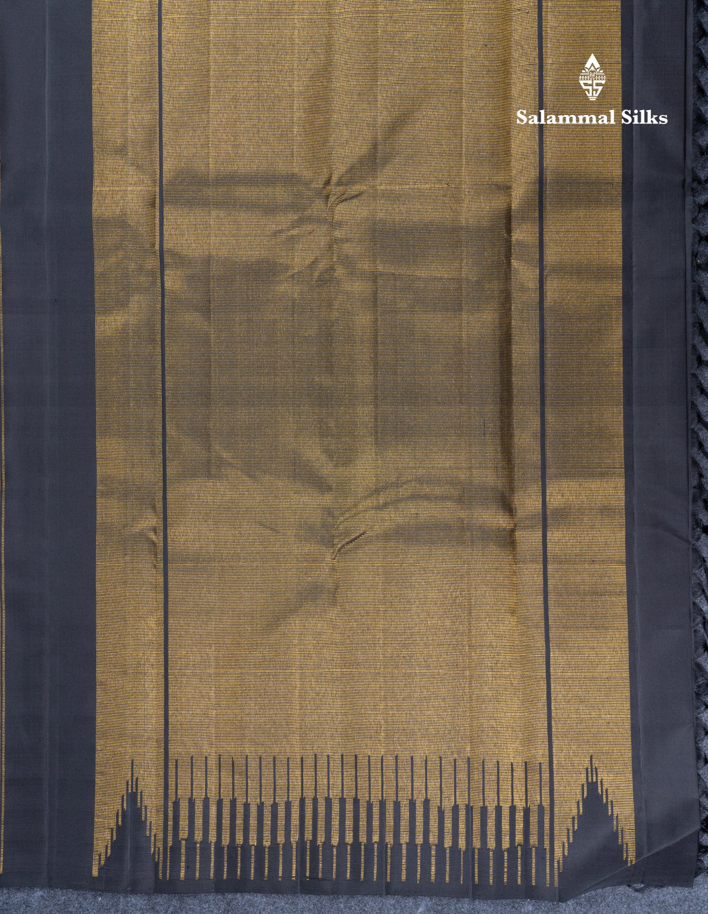 Beautiful Black Fancy Pure Kanjivaram Silk Saree With Self Blouse