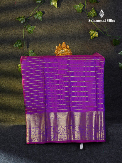 Beautiful Pure Silk Pattu Pavadai Small Checks (Dark Maroon) With Pink Blouse 27"