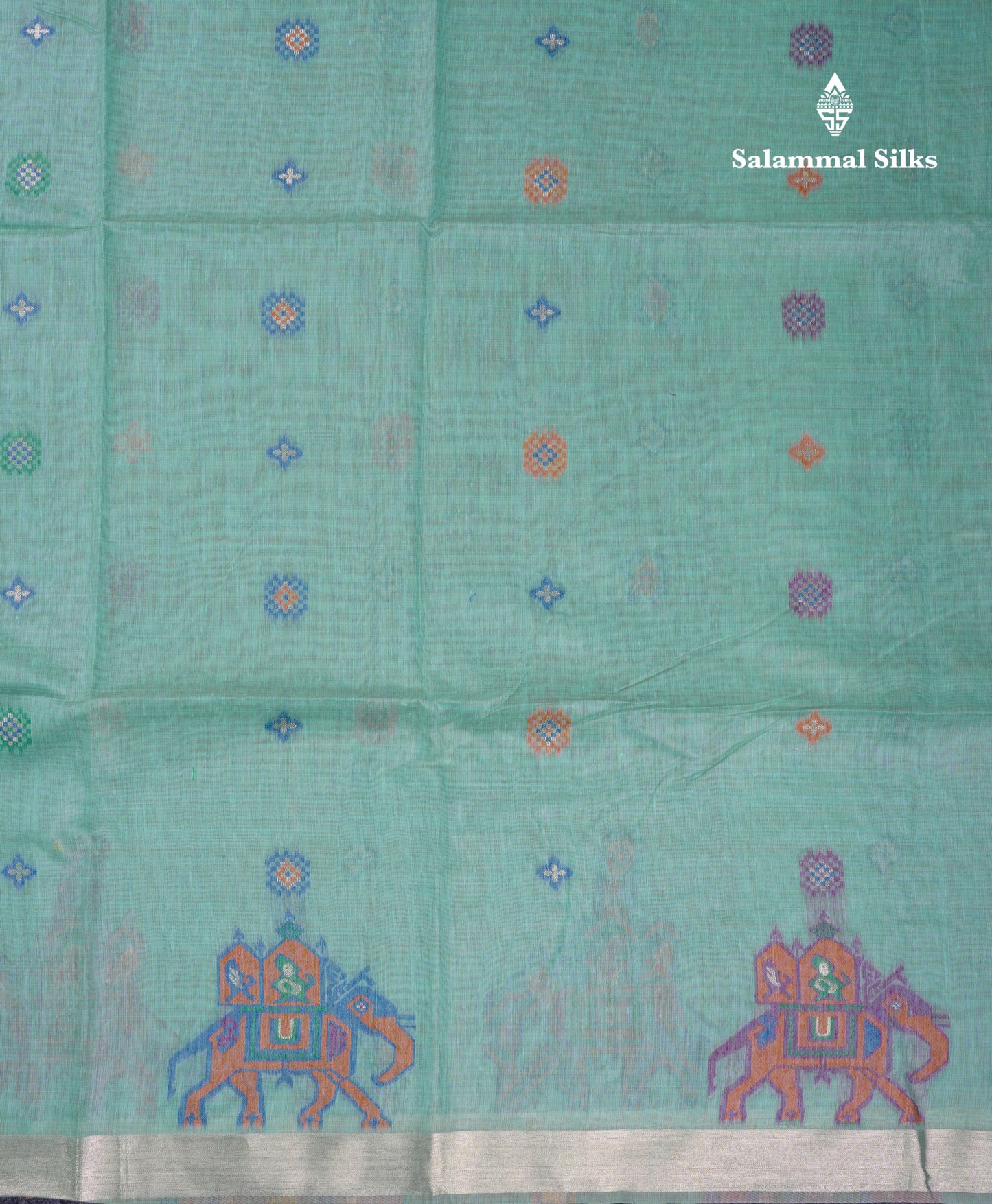 Beautiful Cream Sandal Meanakari Work Muga Cotton Saree With Contrast Brown Blouse