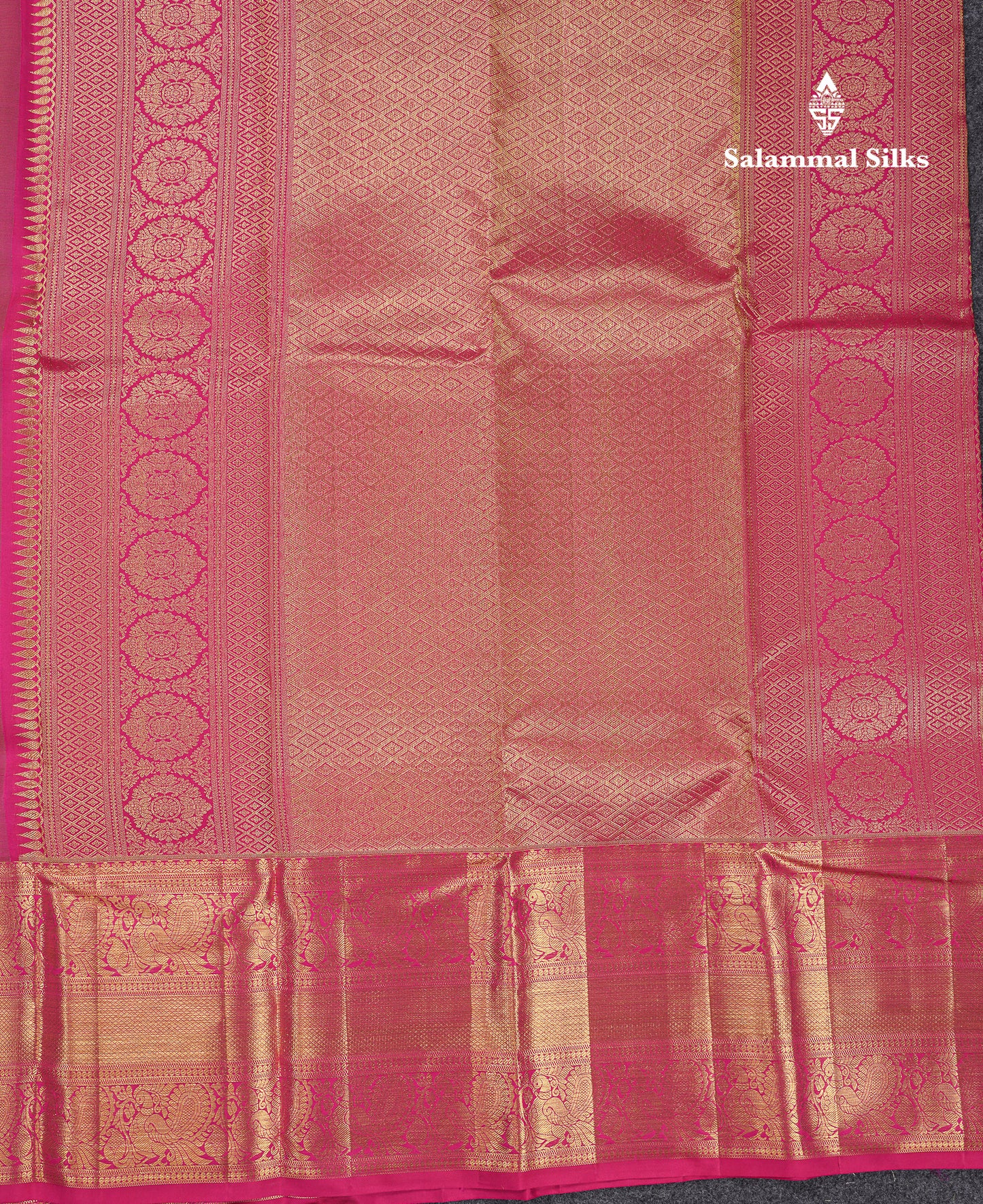 Beautiful Olive Green Bridal Pure Kanjivaram Silk Saree With Contrast Rani Pink Traditional Evening Morning Border