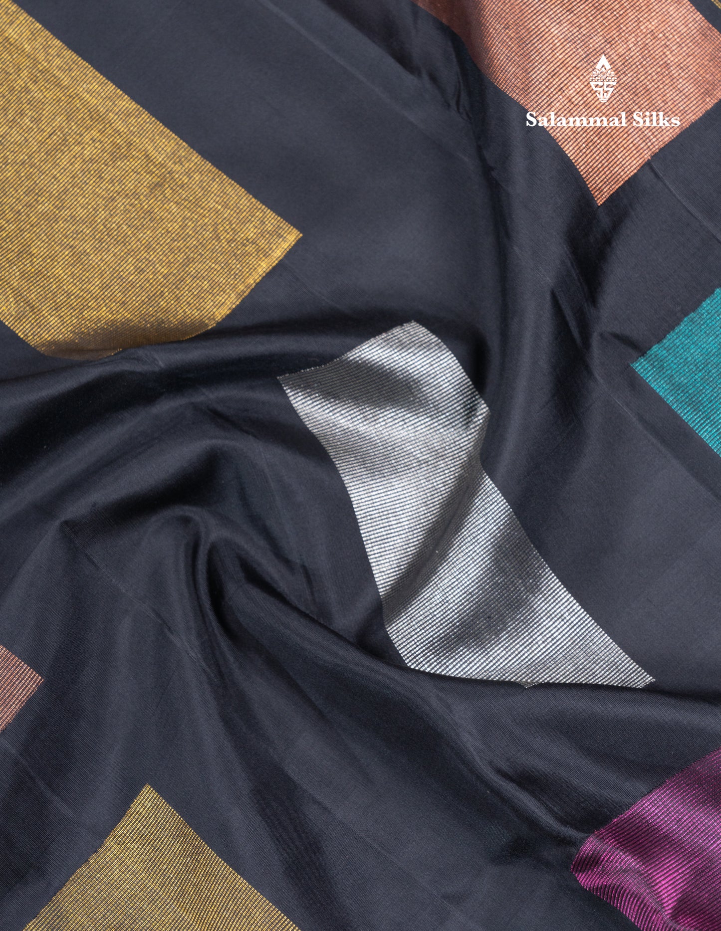 Beautiful Black Fancy Pure Kanjivaram Silk Saree With Self Blouse