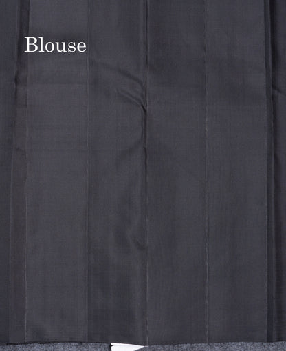 Beautiful Black Fancy Pure Kanjivaram Silk Saree With Self Blouse