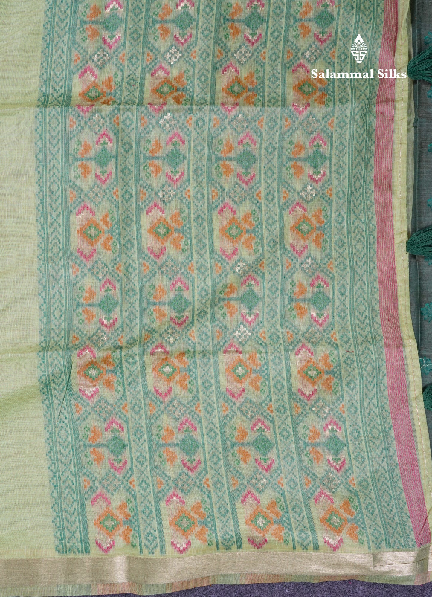Beautiful Cream Sandal Meanakari Work Muga Cotton Saree With Contrast Brown Blouse
