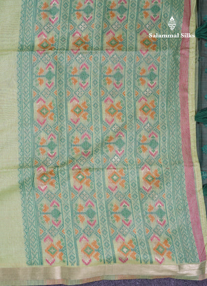 Beautiful Cream Sandal Meanakari Work Muga Cotton Saree With Contrast Brown Blouse