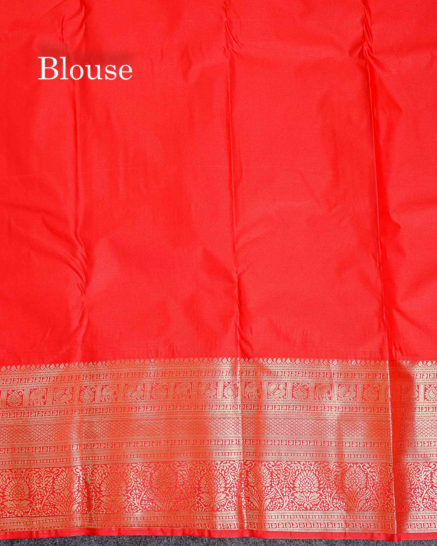 Semi Silk Saree - Chilly Red Checks With Traditional Buttas Along With Evening Morning Border