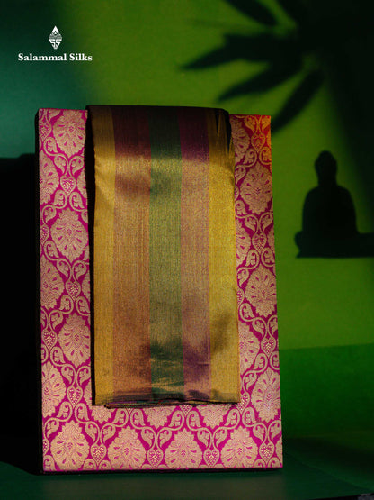 Beautiful 8Kol Black Pure Kanjivaram Silk Saree With Traditional Temple Border