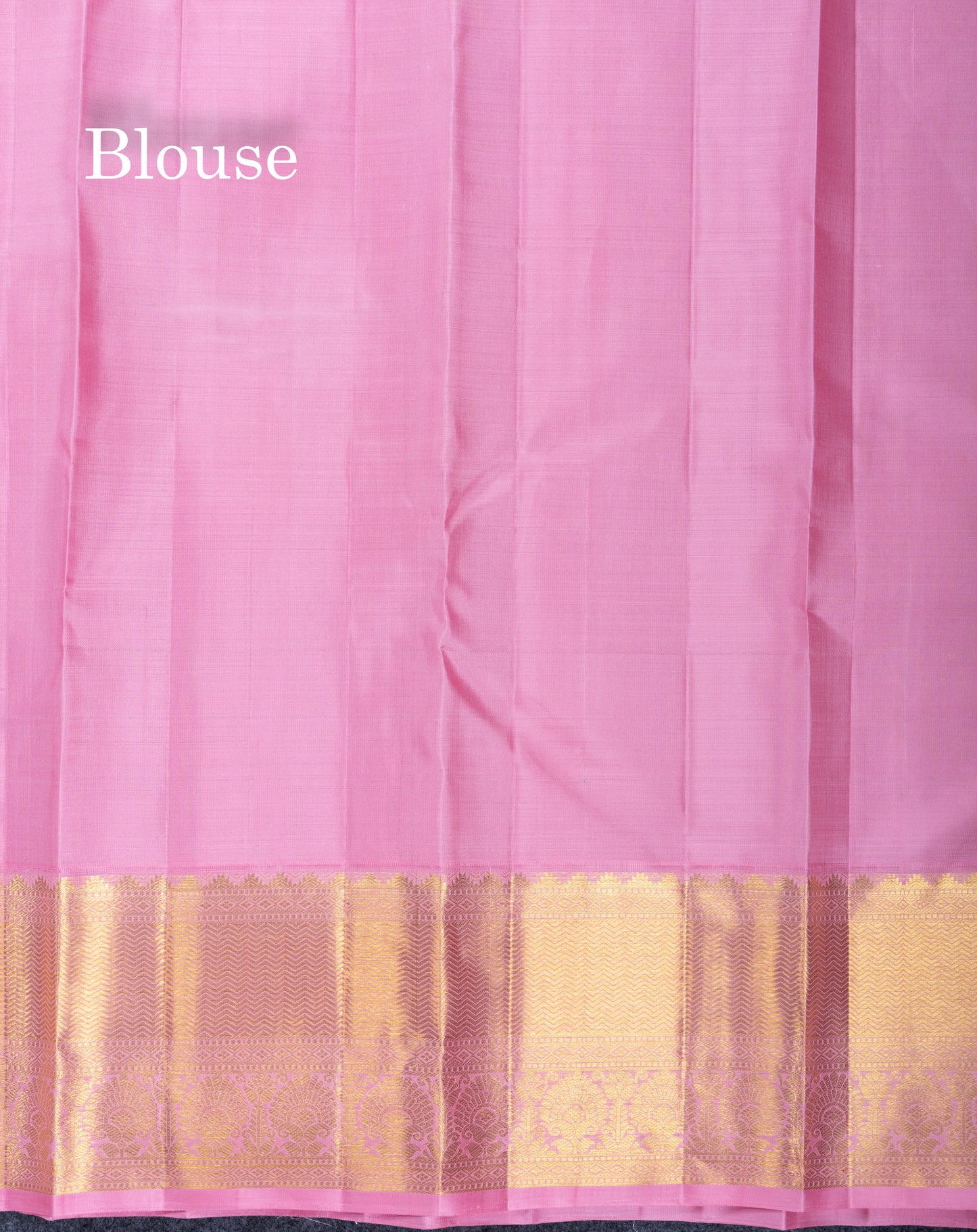 Bottle Green Pure Kanjivaram Silk Saree With Contrast Baby Pink Traditional Border