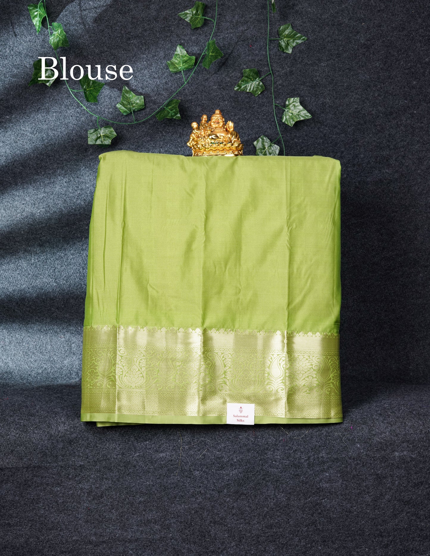 Semi Silk Pattu Pavadai (Parrot Green) With Pink Blouse 27"