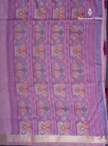 Beautiful Cream Sandal Meanakari Work Muga Cotton Saree With Contrast Brown Blouse