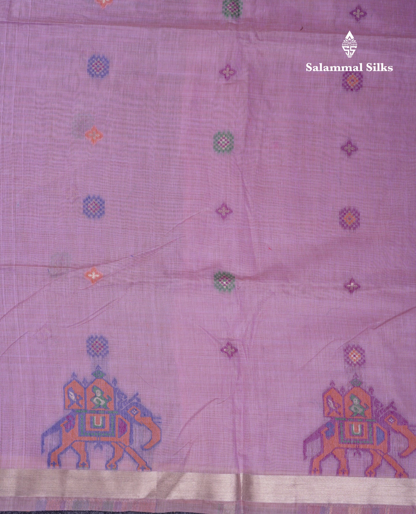 Beautiful Cream Sandal Meanakari Work Muga Cotton Saree With Contrast Brown Blouse
