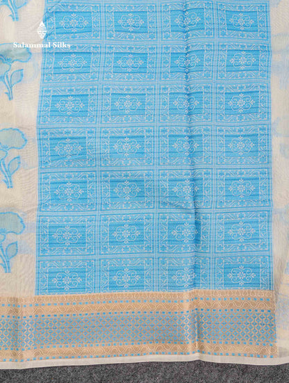 Beautiful Sandal Cotton Mix Fancy Saree With Contrast Black Designer Blouse
