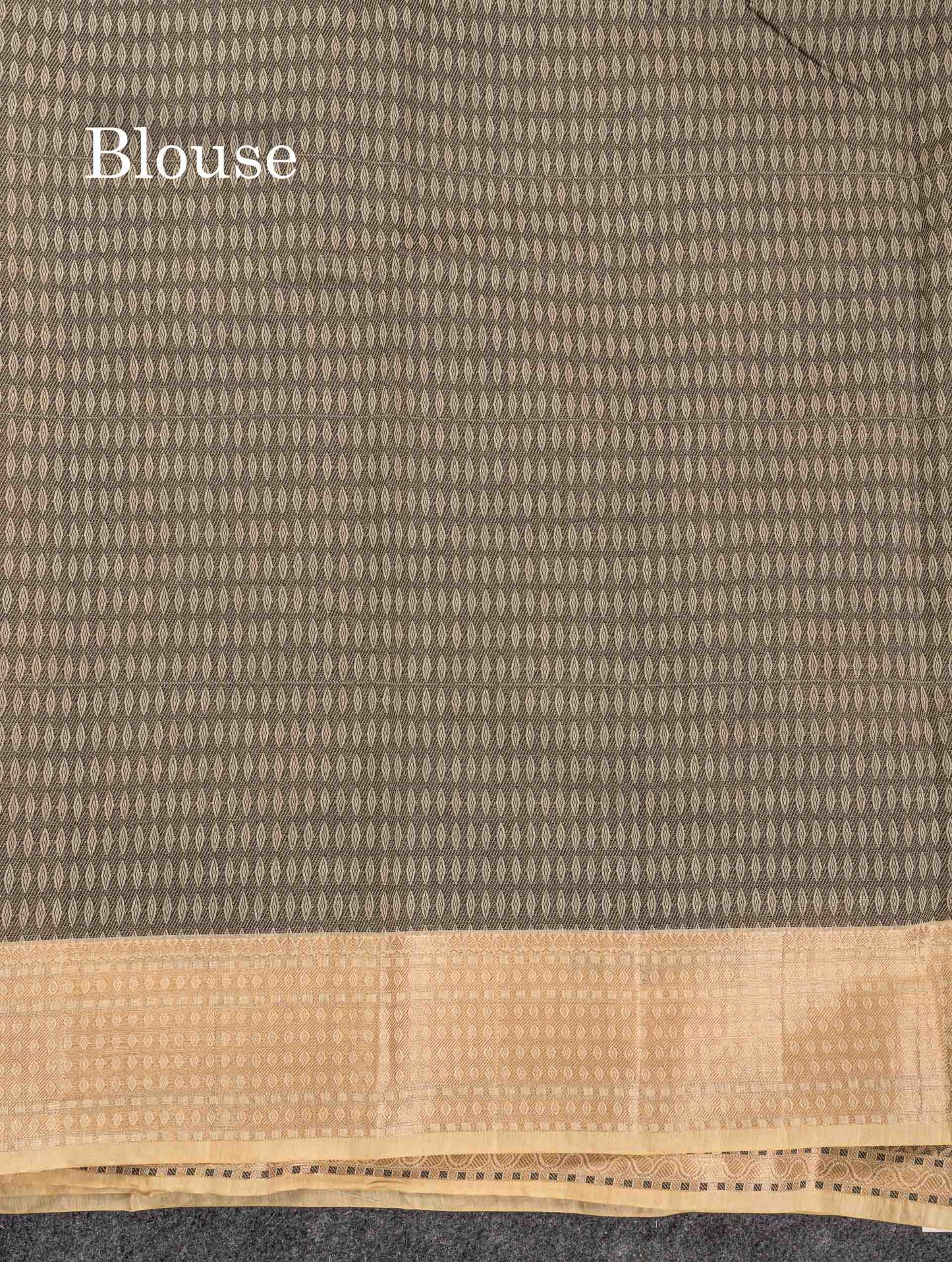 Beautiful Sandal Cotton Mix Fancy Saree With Contrast Black Designer Blouse