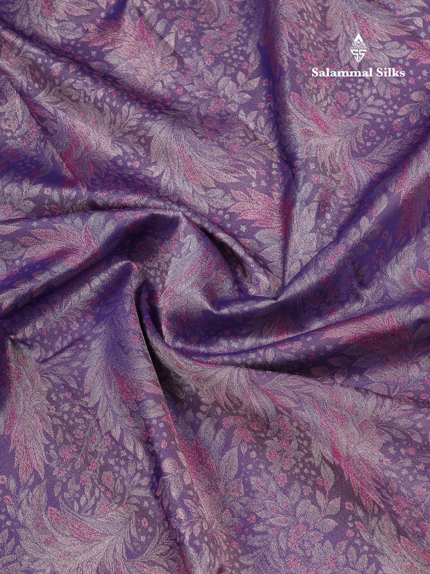 Beautiful Violet Fancy Pure Kanjivaram Silk Saree with Contrast Light Pink Traditional Evening Morning Border
