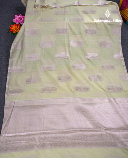 Pastel Blue Cotton Mix Saree With Small Zari Border
