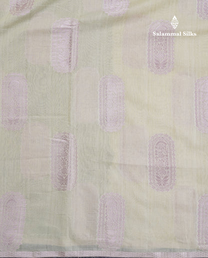 Pastel Blue Cotton Mix Saree With Small Zari Border