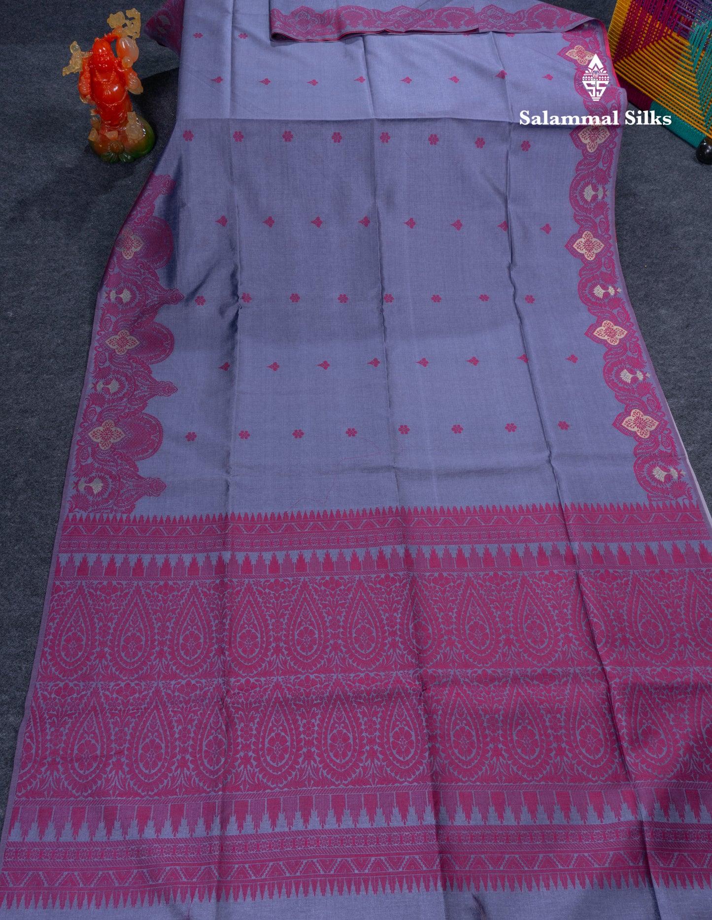 Light Violet Semi Tussar Fancy Saree With Fancy Border