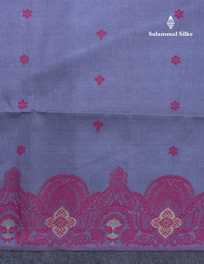 Light Violet Semi Tussar Fancy Saree With Fancy Border