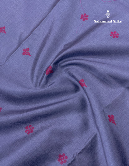 Light Violet Semi Tussar Fancy Saree With Fancy Border