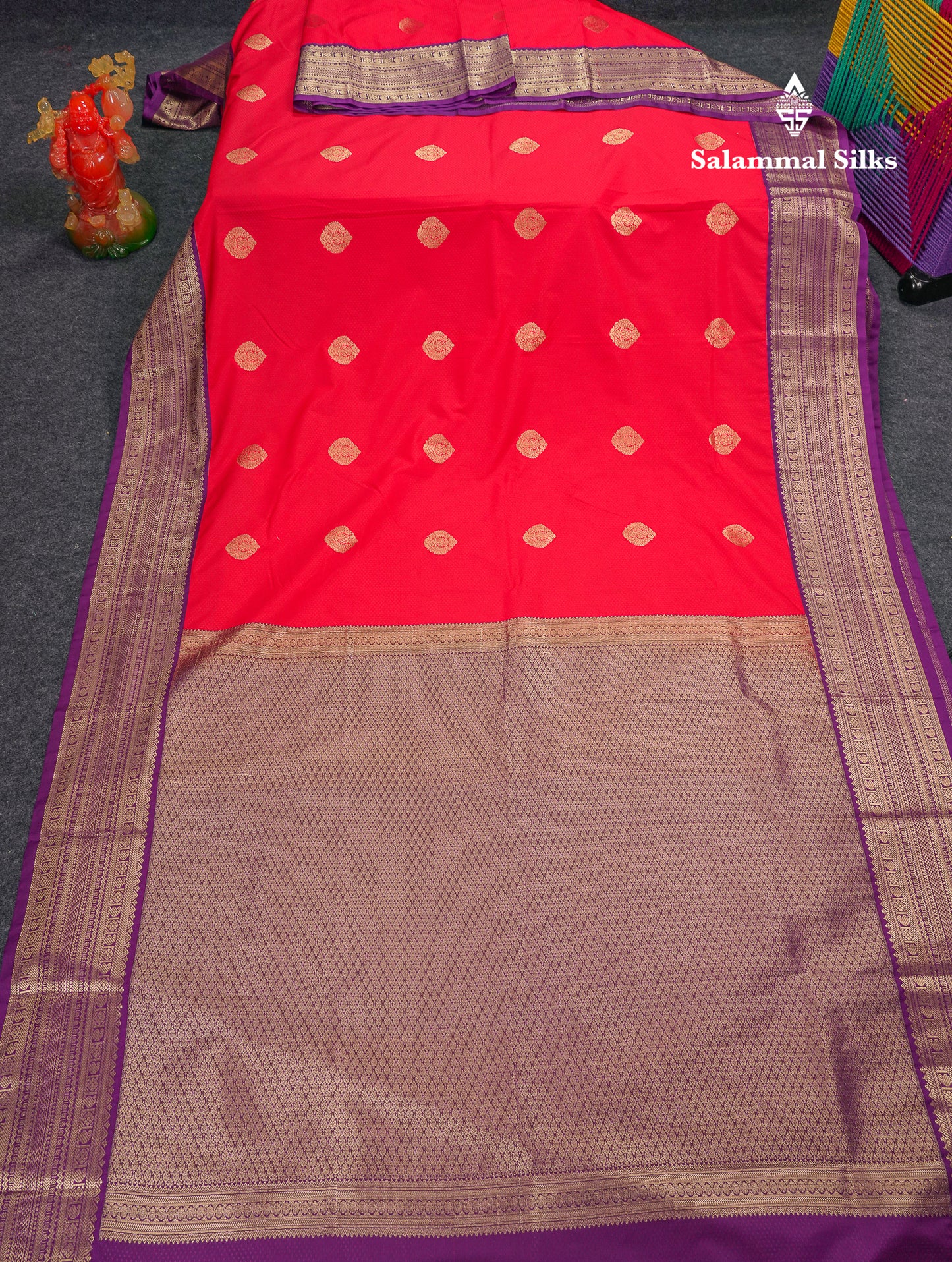 Beautiful Cream Sandal Semi Silk Saree With Contrast Dark Brown Traditional Border