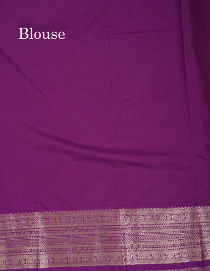 Beautiful Cream Sandal Semi Silk Saree With Contrast Dark Brown Traditional Border