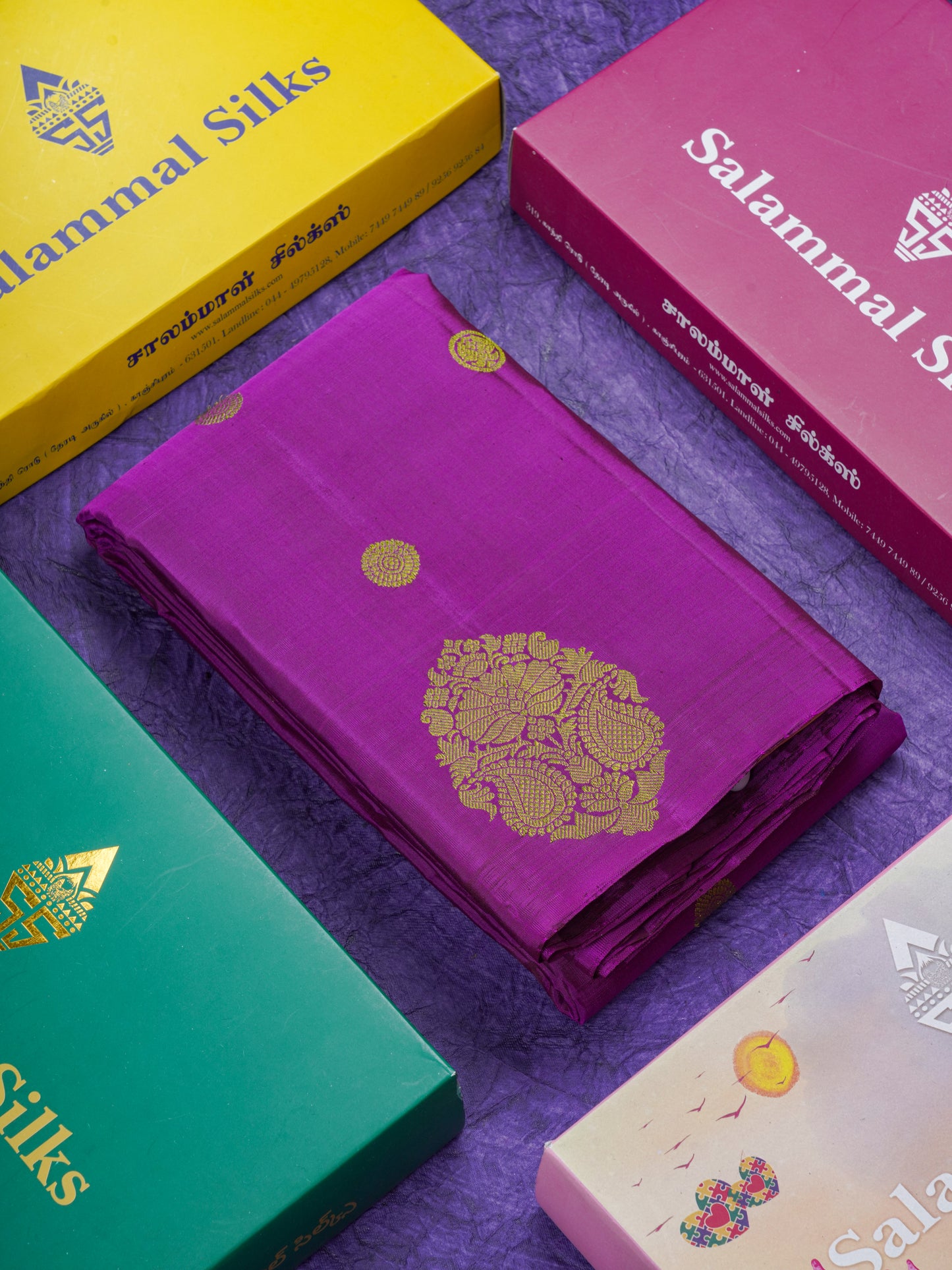 Beautiful Dark Purple Fancy Pure Kanjivaram Silk Saree With Plain Blouse