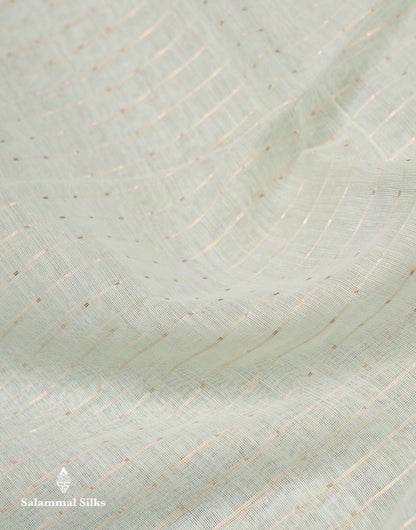 Beautiful Light Pink Zari Lines Cotton Mix Fancy Saree With Embroidery Floral Design & Small Zari Border