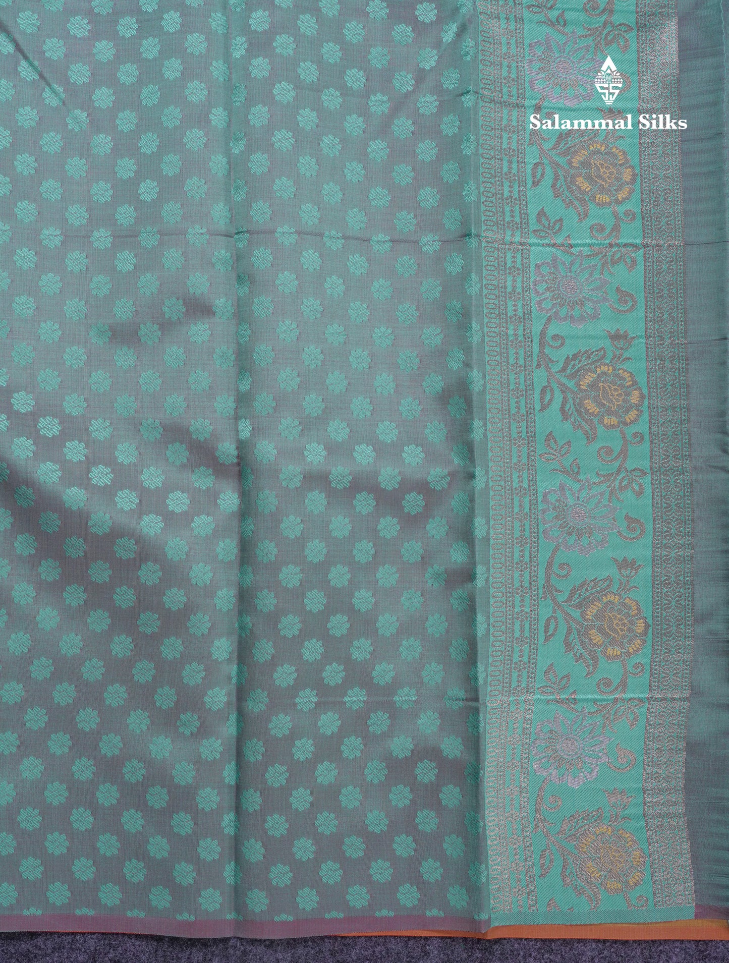 Beautiful Sapphire Blue Semi Silk Saree With Contrast Manthulir Green Fancy Border