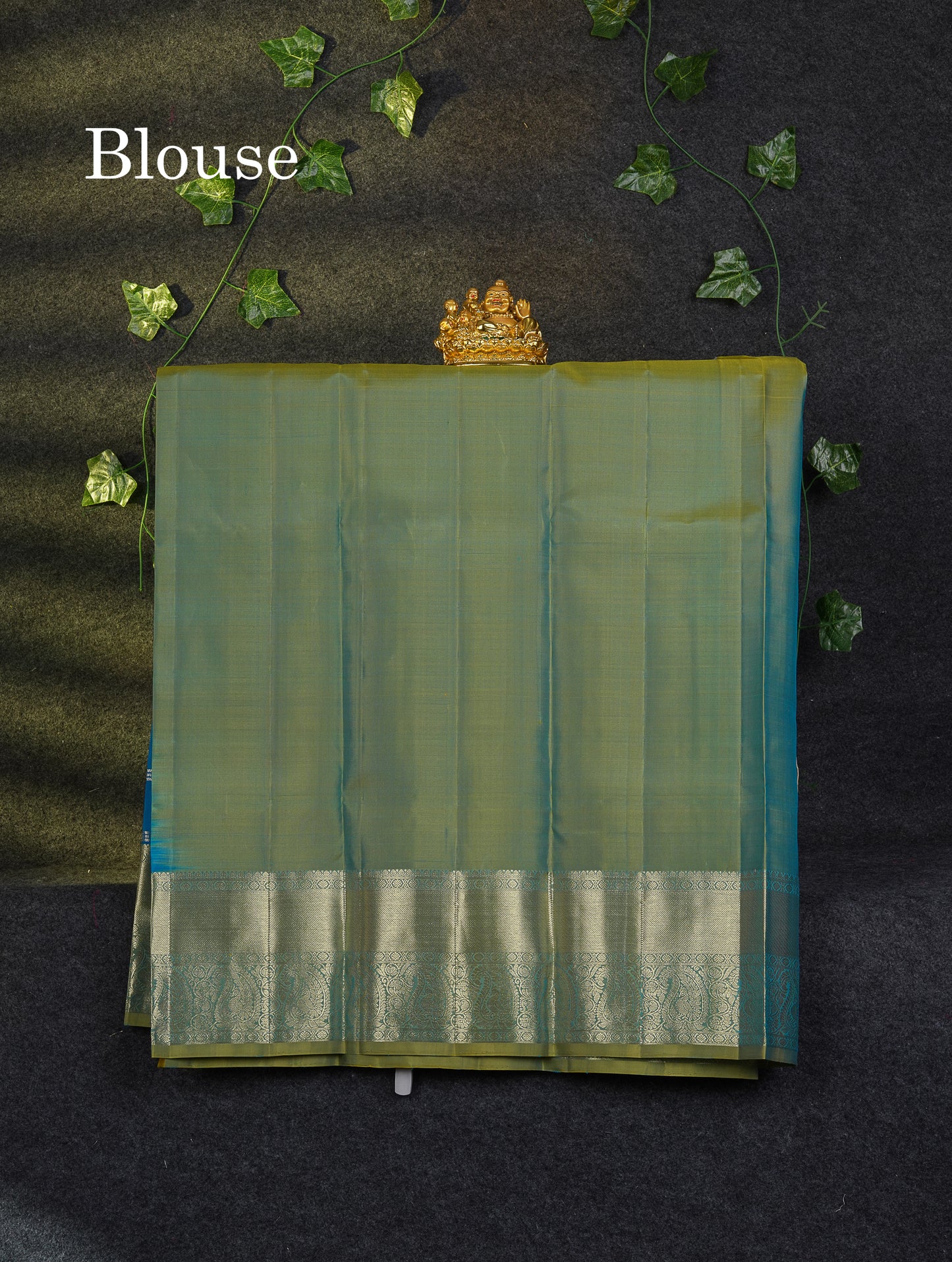 Beautiful Pure Silk Pattu Pavadai Checks With Butta (Violet) With Contrast Olive Mustard Yellow Blouse 36"