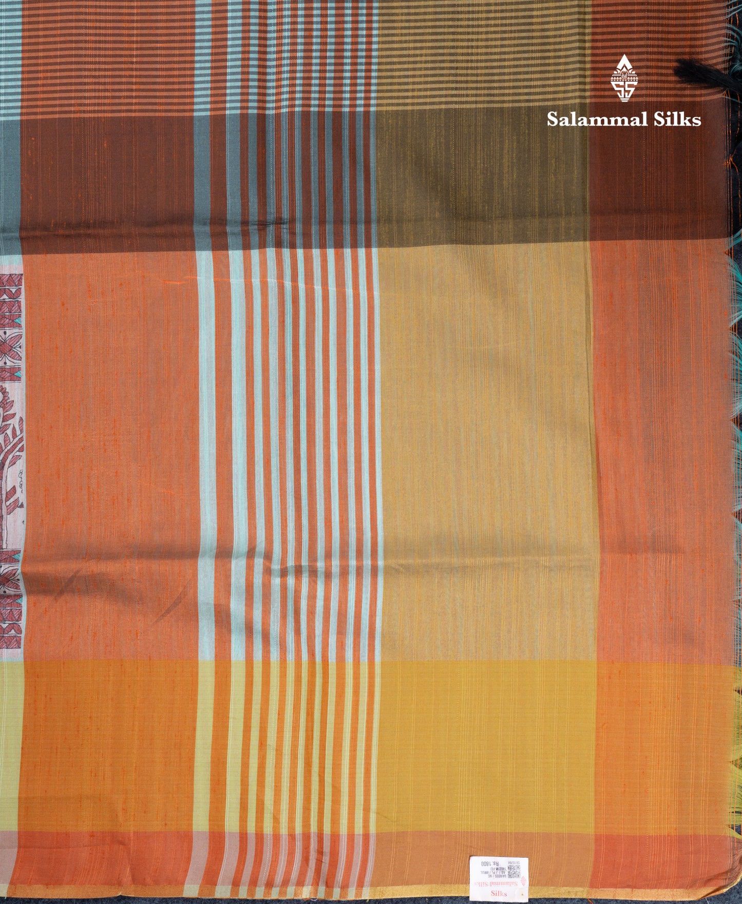 Multicolour Semi Tussar Fancy Saree With Blouse