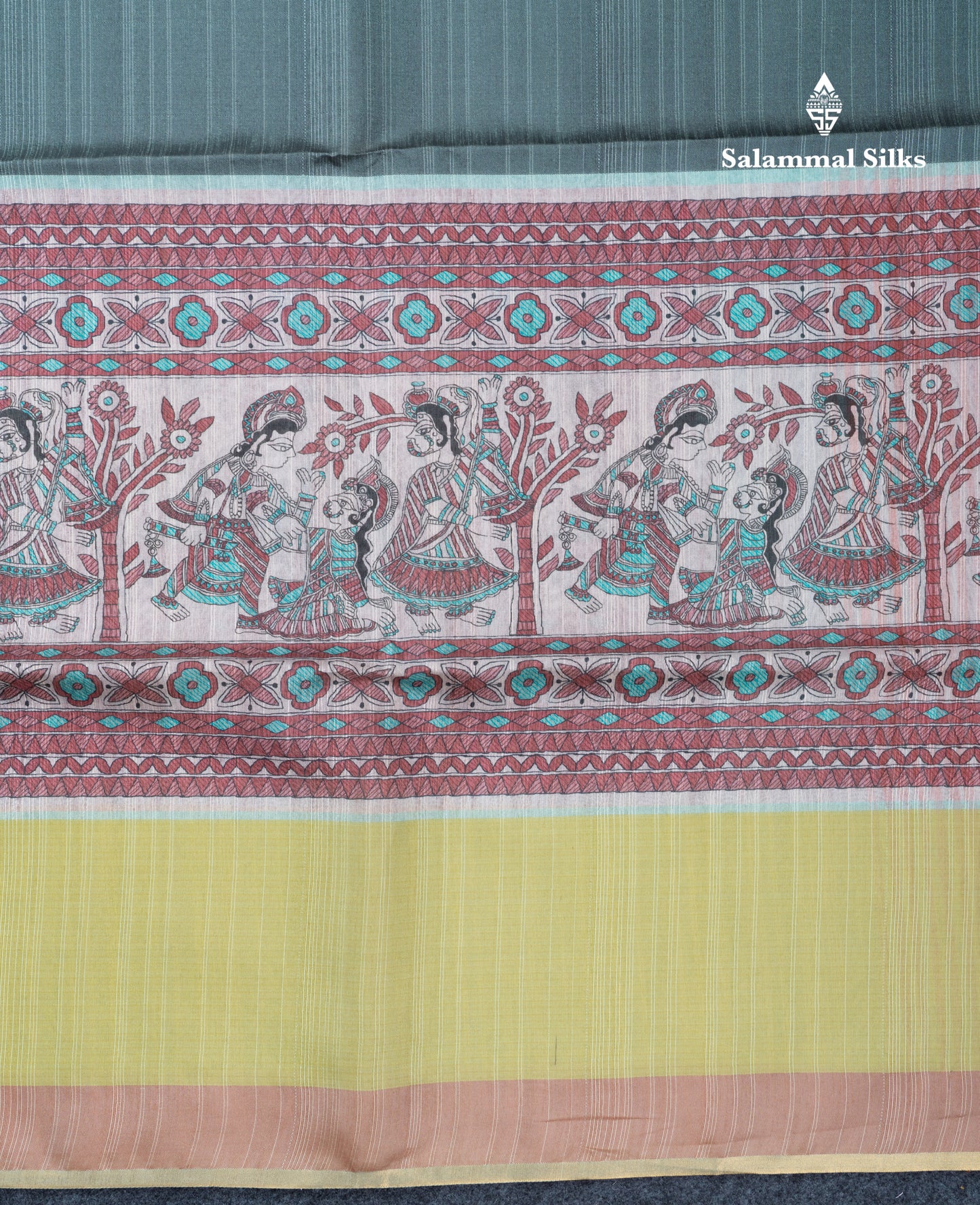 Multicolour Semi Tussar Fancy Saree With Blouse