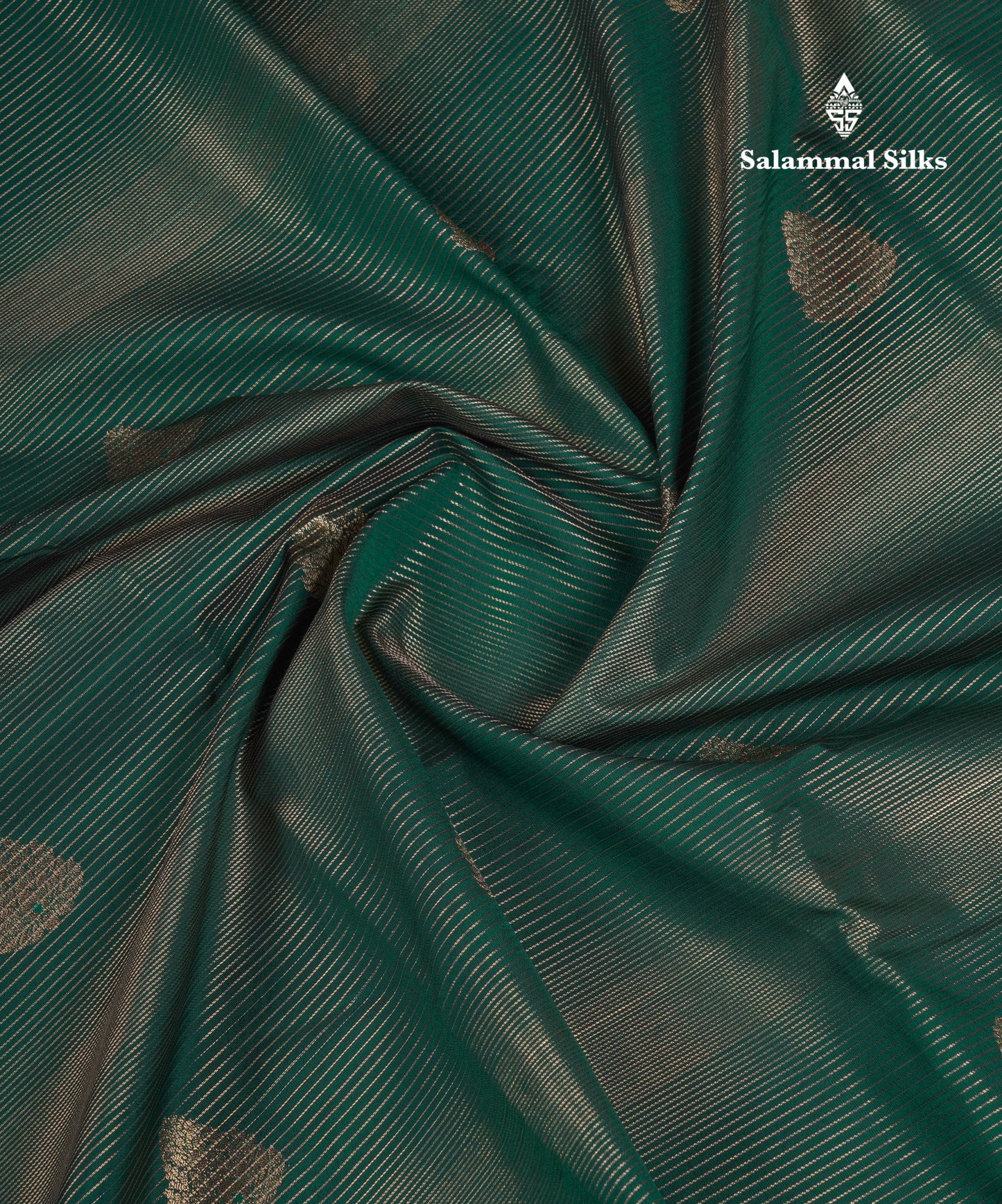 Beautiful Bottle Green Alai Vaira Oosi Semi Silk Saree With Contrast Reddish Maroon Traditional Rettapet Border