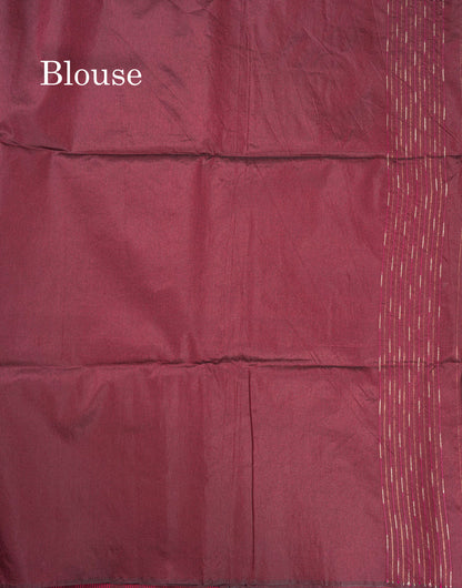 Dark Maroon Beautiful Fancy Saree With Blouse