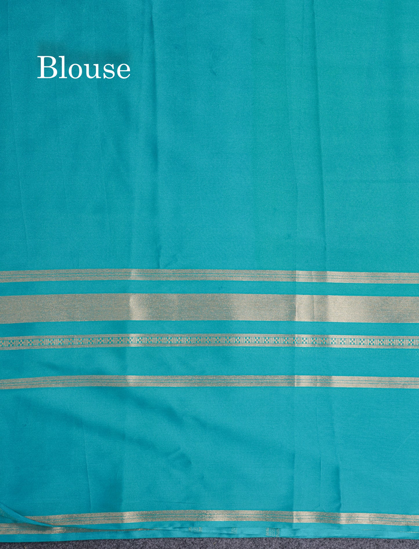 Manthulir Yellow Semi Mysore Crepe Saree With Contrast Sapphire Blue Long Gap Border