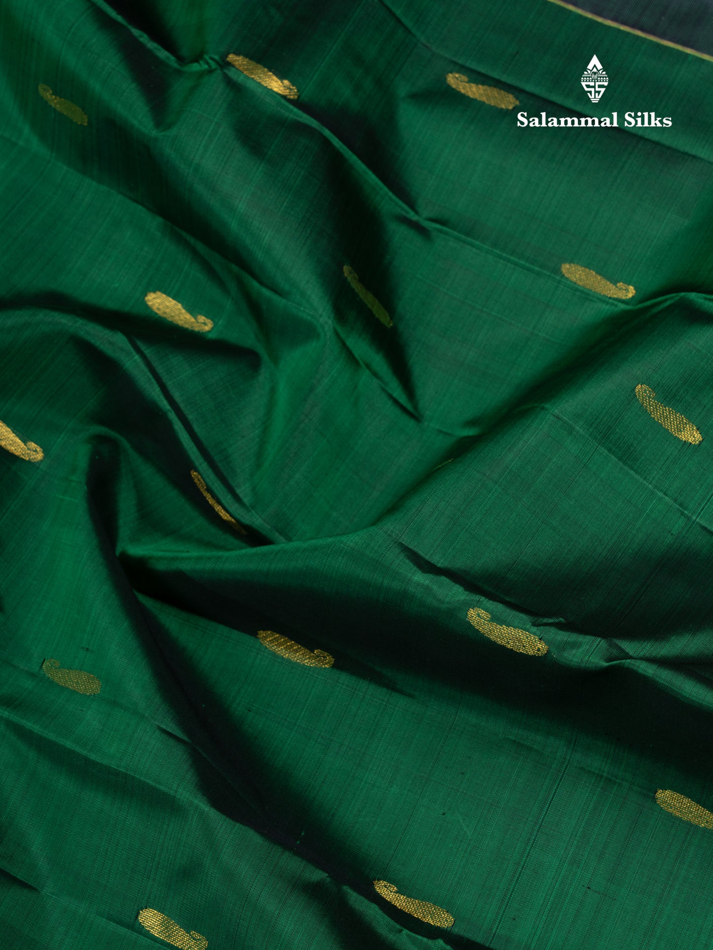 Olive Mustard Yellow Pure Kanjivaram Silk Saree With Contrast Dark Purple Traditional Border
