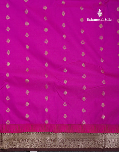 Beautiful Vadamalli Semi Silk Saree With Contrast Dark Brown Traditional Small Border