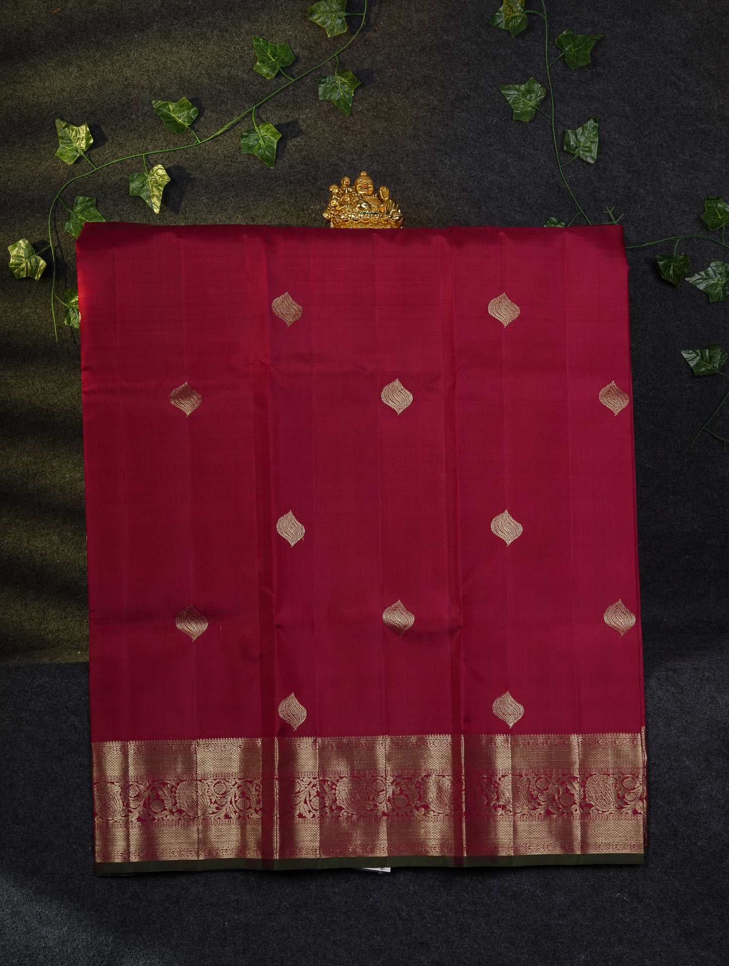 Beautiful Pure Silk Pattu Pavadai (Magenta Pink) With Contrast Pinkish Orange Blouse 45"