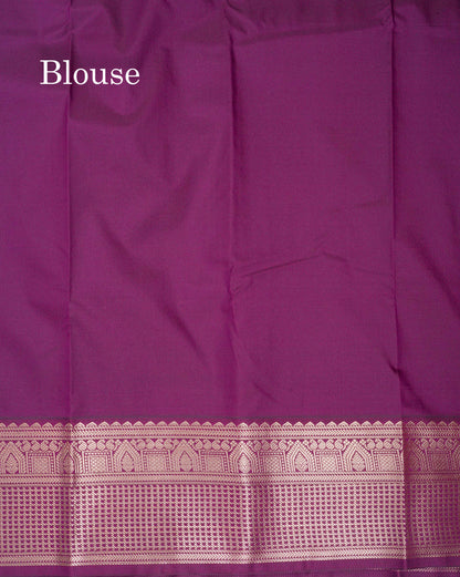 Beautiful Reddish Pink Checks Semi Silk Saree With Contrast Dark Magenta Traditional Border