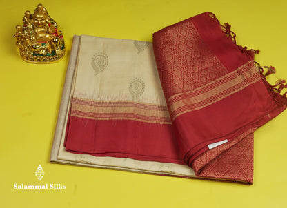 Beautiful Sea Green Pure Kanjivaram Soft Silk Saree With Contrast Maroon Border