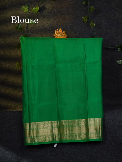 Beautiful Pure Silk Pattu Pavadai (Dual Tone Pinkish Peach) With Contrast Magenta Pink Blouse 45"