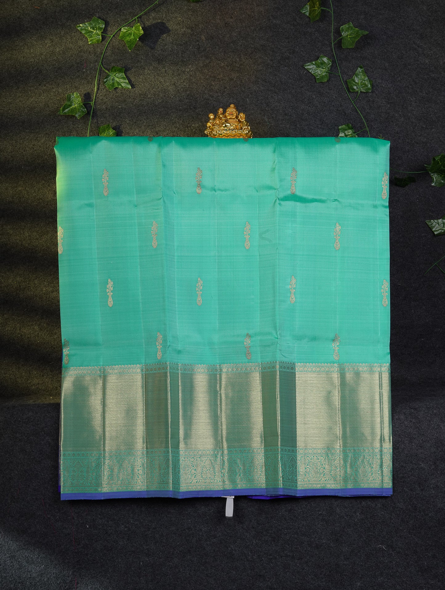 Beautiful Pure Silk Pattu Pavadai (Mehandi Green) With Contrast Light Pink Blouse 45"