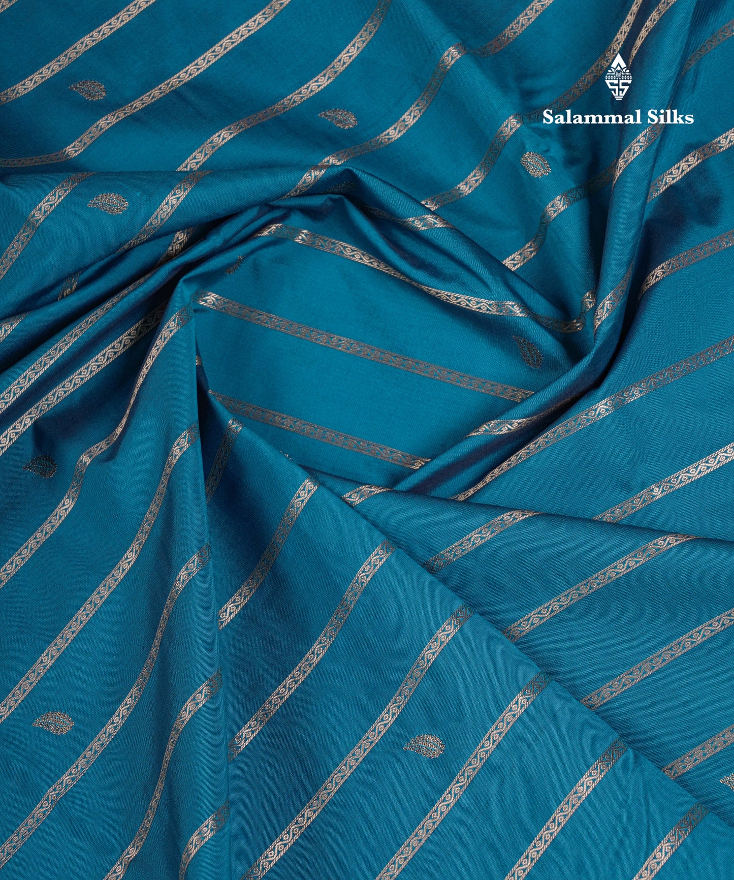Beautiful Bottle Green Semi Silk Saree With Contrast Cream Sandal Rettapet Traditional Border