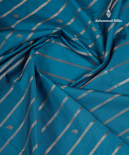 Beautiful Bottle Green Semi Silk Saree With Contrast Cream Sandal Rettapet Traditional Border