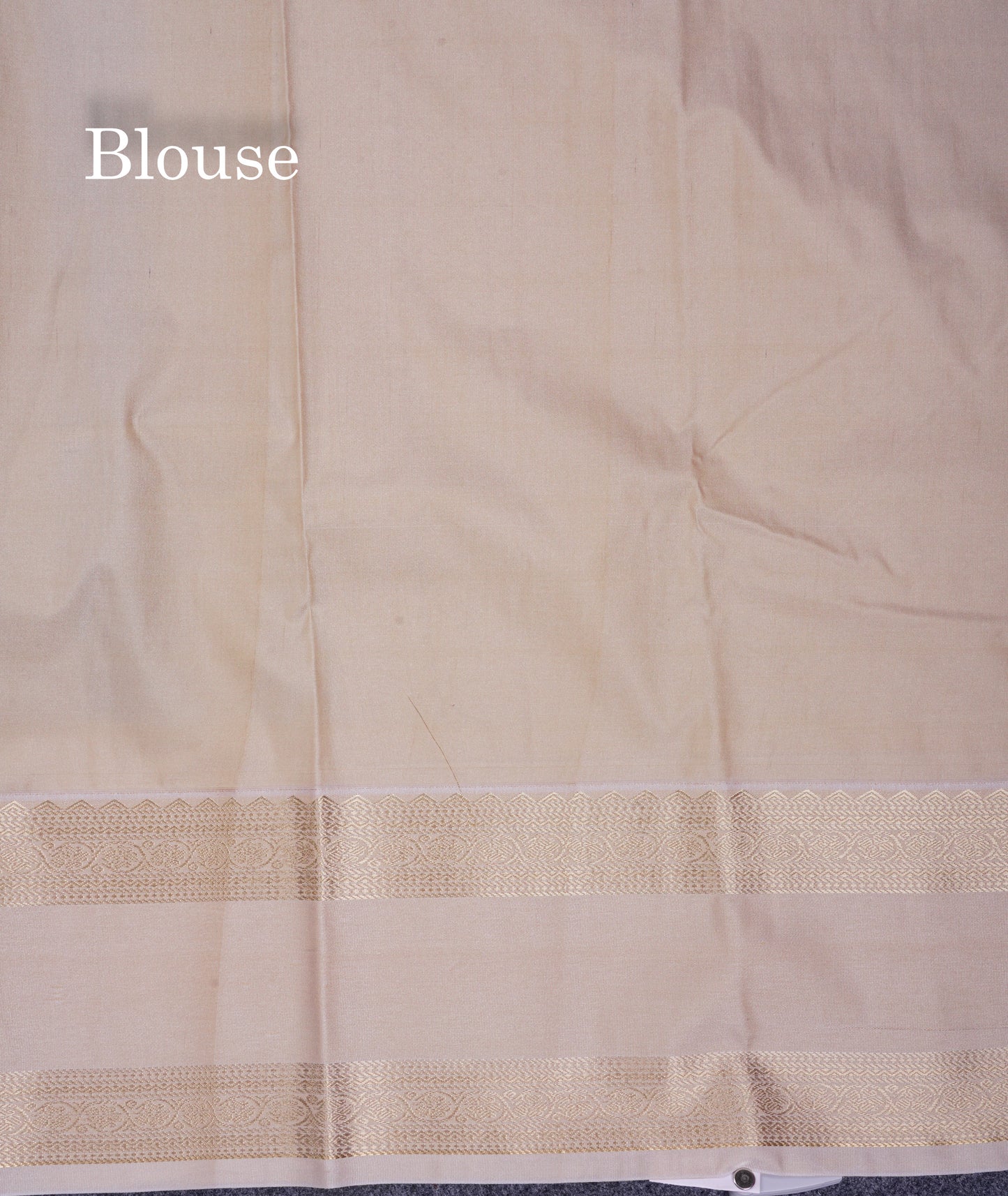 Beautiful Bottle Green Semi Silk Saree With Contrast Cream Sandal Rettapet Traditional Border